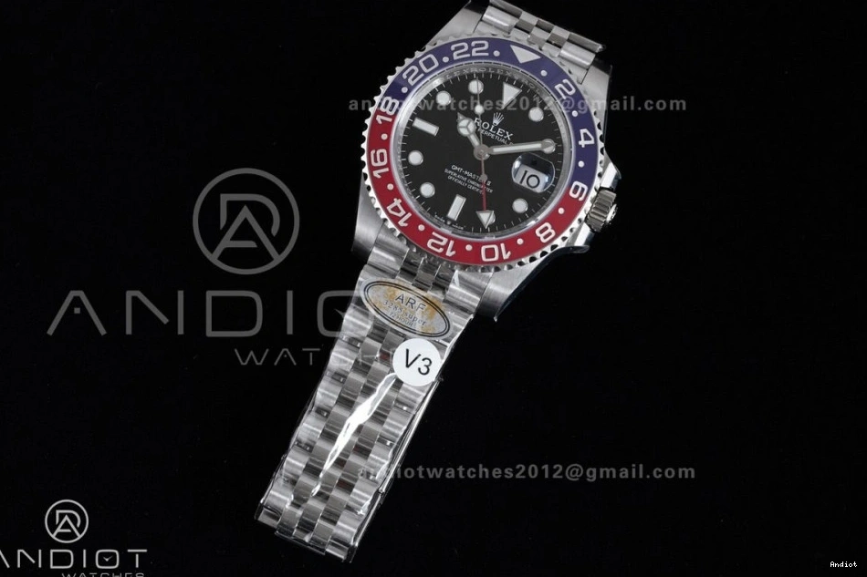 On Bezel Jubilee II 126710 Pepsi V3 Master SS 1:1 ARF Best (UV Bracelet New 904L GMT BLRO SH3285 Upgraded) Edition 0109